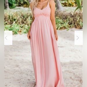 NWT Pink Lily ‘once in a lifetime’ maxi dress